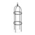 Relaxdays Rankhilfe Obelisk, 2er Set, 85 cm hoch, Ranksäule für Kletterpflanzen, Metall, freistehend, Rosenturm, schwarz