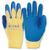 KCL 930+ K-TEX® Gr. 7 Naturlatex, Para-Aramid blau-gelb Strickbund, Länge ca. 25