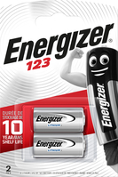 ENERGIZER Batterien CR123 3.0V E300783702 Foto Lithium Blister 2 Stück