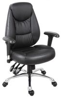 Portland Luxury Faux Leather Operator Office Chair Black - 6902PB -