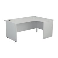 Jemini Radial Right Hand Desk Panel End 1600x1200x730mm White KF805090