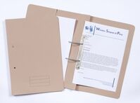 Guildhall Pocket Spring File Manilla Foolscap 285gsm Bluff (Pack 25)