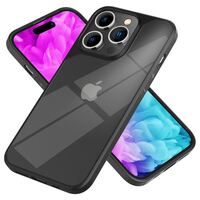 NALIA Clear Hybrid Cover compatible with iPhone 14 Pro Case, Transparent Anti-Yellow Anti-Scratch, Crystal Hard Back & Reinforced Border, Rugged Backcover & Silk Touch Silicone ...