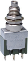 Drucktaster, 1-polig, metall, unbeleuchtet, 6 A/125 VAC, 3 A/30 VDC, IP67, MBN15