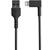 2m Angled Lightning to USB Black Cable