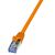 0.25m Cat.6A 10G S/FTP networking cable Orange Cat6a S/FTP (S-STP)