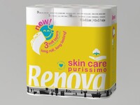 Renova Skincare Purissimo Toiletpapier, 3-laags, 200 vel, Wit (pak 24 rollen)