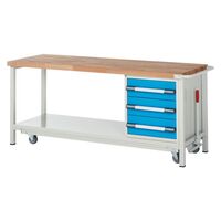 Mobile and lowerable workbench, Series 8 frame construction