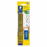 Bleistift Noris HB 3 Stück + Radierer auf Blisterkarte