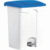 Tretabfallbehälter 68l Kunststoff grau Deckel blau