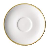 Olympia Kiln Cup Saucer Chalk in White - Porcelain - 140mm 230ml - Pack of 6