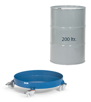 fetra® Fassroller, Durchmesser 630 mm, 250 kg Tragkraft, für 200-Liter-Fässer