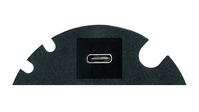 Einsetz-Modul Circle 80, USB-C 3.1 Buchse mit 1m Kabel + USB-C Stecker. (Strom: 5A/max. 100 Watt /Daten 10 Gbit/s)