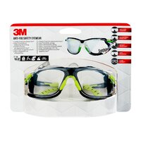 3M™ Solus™ 1000 Schutzbrille mit Antibeschlag-Beschichtung, grün/schwarz, transparent, mit Tasche S1CG