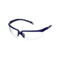3M™ Solus™ 2000 Schutzbrille, S2001ASP-BLU, blau/graue Bügel, transparente Antikratz-Scheibe +