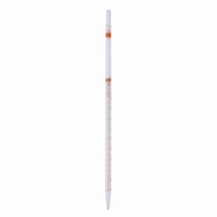 5.0ml Graduated pipettes Soda-lime glass class B amber stain graduation type 3