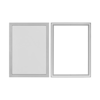 Plastic Window Frame System / Poster Frame "Eco" for Display Windows, 17 mm profile | grey individual packaging