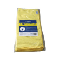 Contract Yellow Microfibre General Purpose Cloth - Pack Of 10