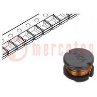 Inductor: wire; SMD; 1.5mH; 150mA; ±10%; Q: 27; Ø: 8mm; H: 5mm; 8Ω