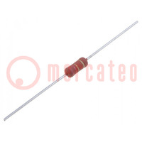 Resistor: power metal; THT; 15Ω; 1W; ±5%; Ø2.5x8mm; 250ppm/°C; axial