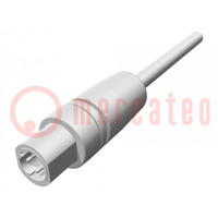 Plug; M12; PIN: 4; male; D code-Ethernet; for cable; crimped; IP54