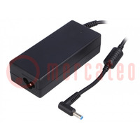 Power supply: switched-mode; 19.5VDC; 3.33A; 65W; for notebooks