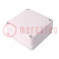 Enclosure: junction box; X: 135mm; Y: 135mm; Z: 62mm; IP55; white