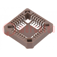Socket: integrated circuits; PLCC28; phosphor bronze; tinned; 1A