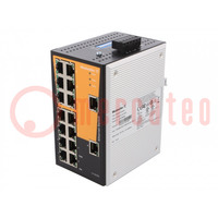 Switch Ethernet; niezarządzalny; Ilość portów: 16; na szynę DIN
