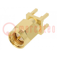 Plug; SMA; male; straight; 50Ω; THT; for cable; PTFE; gold-plated