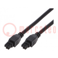 Kabel; Micro-Fit 3.0; żeńskie; PIN: 4; Dł: 0,5m; 5A; Izolacja: PVC