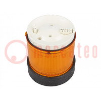 Segnalatore: luminoso; LED; arancione; 24VDC; 24VAC; IP65; Ø70mm