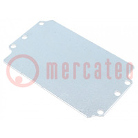 Mounting plate; steel; W: 69mm; L: 114mm; Thk: 1.5mm; Plating: zinc