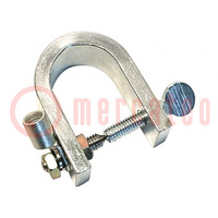 Laboratory clamp; 100A; soldered,crimped; zinc plated steel