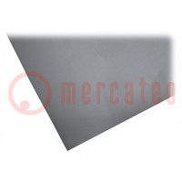 Bench mat; ESD; L: 1.2m; W: 0.6m; Thk: 3.2mm; PVC,vinyl; grey; <14MΩ