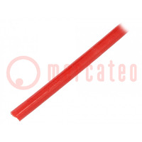 Insulating tube; fiberglass; red; -20÷155°C; Øint: 4mm