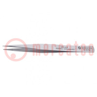 Tweezers; 130mm; Blade tip shape: flat; universal; tips serrated