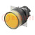 Switch: push-button; 22mm; Stabl.pos: 2; yellow; none; IP66; flat
