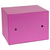 HMF 49216 Möbeltresor Doppelbartschloss Safe klein, 23 x 17 x 17 cm, Pink