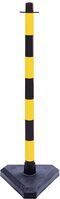 Sperrpfosten - Gelb/Schwarz, 30 cm, Kunststoff, Für außen und innen, 3,4 kg