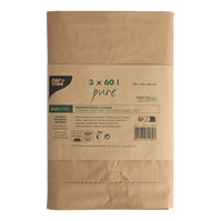 3 Kompostsäcke aus Papier "pure" 60 l 85 cm x 55 cm x 23 cm braun , 2-lagig. Material: Kraftpapier. Farbe: braun