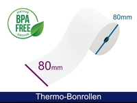 Thermorolle - 80 80 12.7 (B/D(max.)/K) 10 Jahres-Qualität, weiss, 55g, 80m, Phenol-frei - inkl. 1st-Level-Support