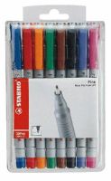 Folienstift STABILO® OHPen universal, 0,4 mm, wasserlöslich, Etui mit 8 Stiften