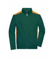 James & Nicholson Sweat-Jacke Herren JN870 Gr. XL dark-green/orange