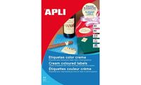 APLI Universal-Etiketten oval, 63,5 x 42,3 mm, creme (62000091)