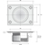 Skizze zu Möbelgleiter verstellbar-Anschraubplatte ø 50 mm, Kunststoff silber
