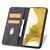 Magnet Fancy Case Cover für Samsung Galaxy S22 + (S22 Plus) Tasche Brieftasche Kartenhalter Schwarz
