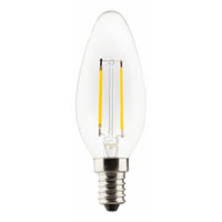 LED-Lampe in Kerzenform MÜLLER-LICHT 400217 A++, Retro-LED Lampe Kerzenform ersetzt 25 W, Glas, 2 W, E14, weiß, 3,5 x 3,5 x 9,8 cm