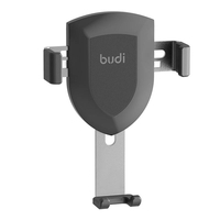 BUDI UNIVERSAL GRAVITY AIR VENT CAR PHONE MOUNT - COMPATIBLE WITH DEVICES 57MM TO 83MM - DURABLE ALUMINUM ALLOY, ABS, SILICONE -