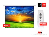 Ekran projekcyjny elektryczny MC-593 120" 240x180 4:3 ściana lub sufit